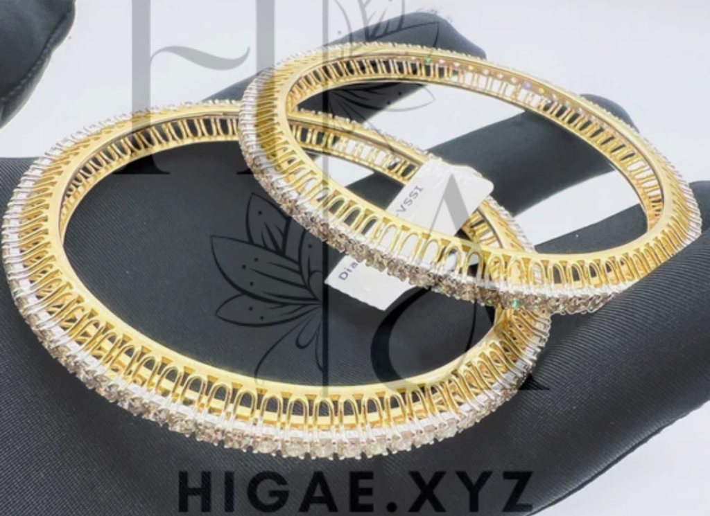 Custom diamond bangle